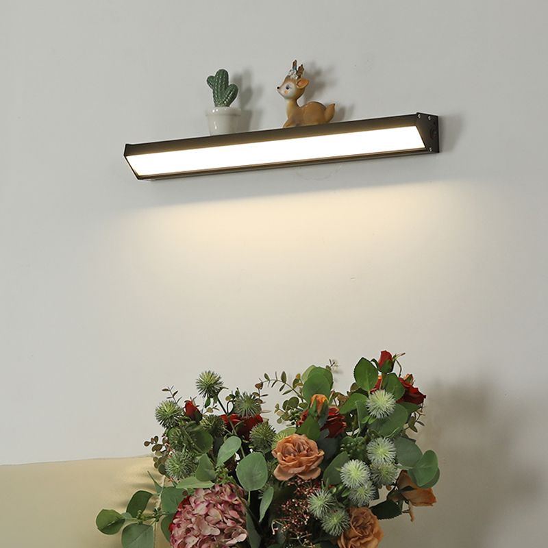 Rectangle Vanity Wall Sconce Fixtures Modern Minimalist Style Acrylic Single Vanity Light