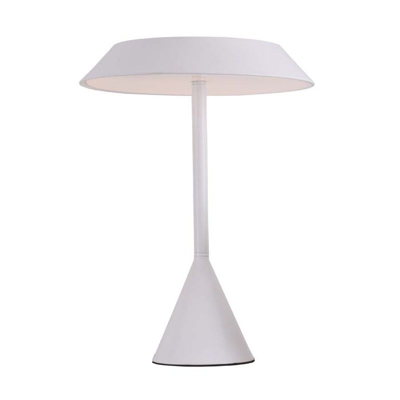 Conical Frustum Touch Dimmer Desk Lamp Simple Iron 1 Head White Reading Book Light