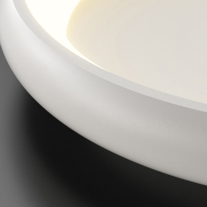 Single Contemporary White Flush Mount Lighting Round Acrylic Ceiling Light