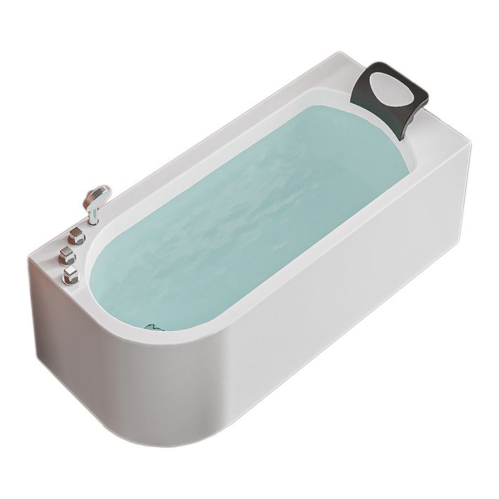 Acrylic Soaking Bathtub Antique Finish Rectangular Back to Wall Bath Tub