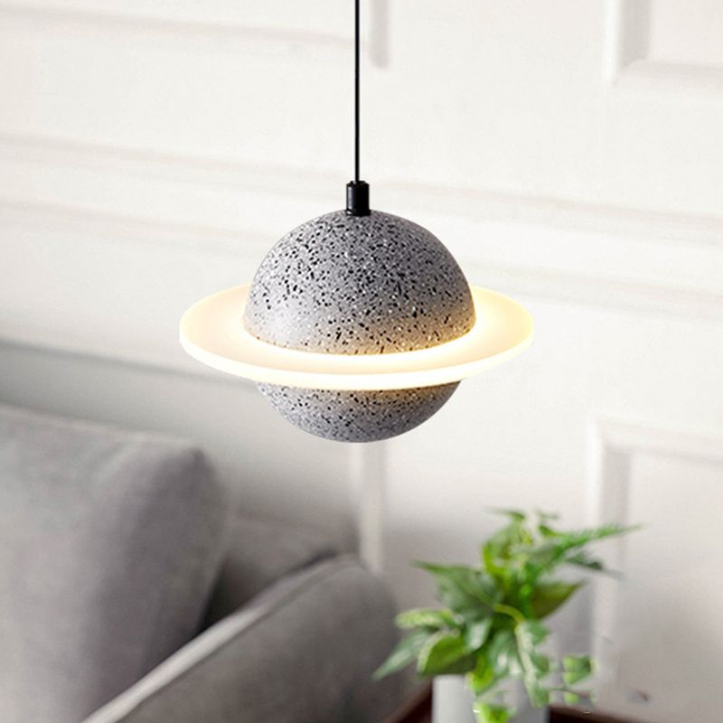 Multi lumières Suspension Round Pendentif Modern Style Stone Down Lighting