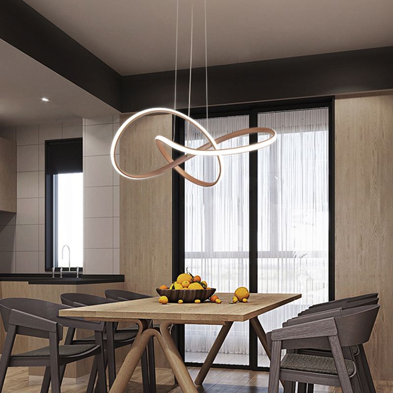 Hedendaags aluminium hanger licht lineair plafondlicht voor eetkamer
