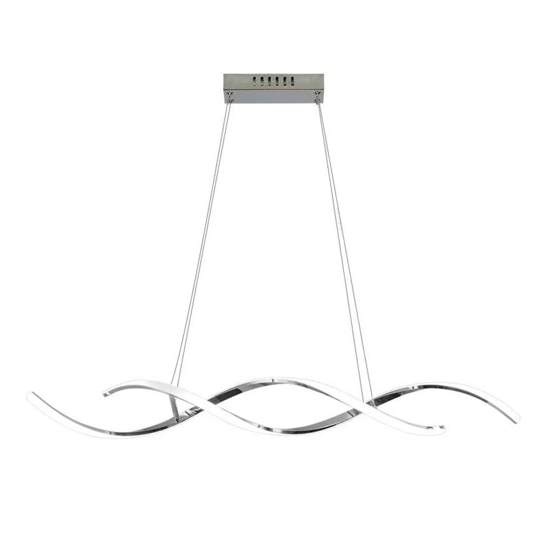 Ligera de forma lineal Luz moderna 2 luz LED colgante para sala de estar