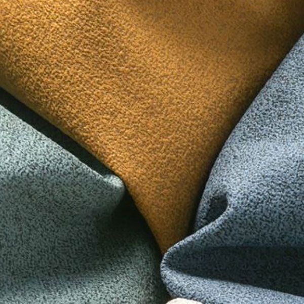 Solid Color Pouf Fabric Round Scratch Resistant Contemporary Pouf Ottoman