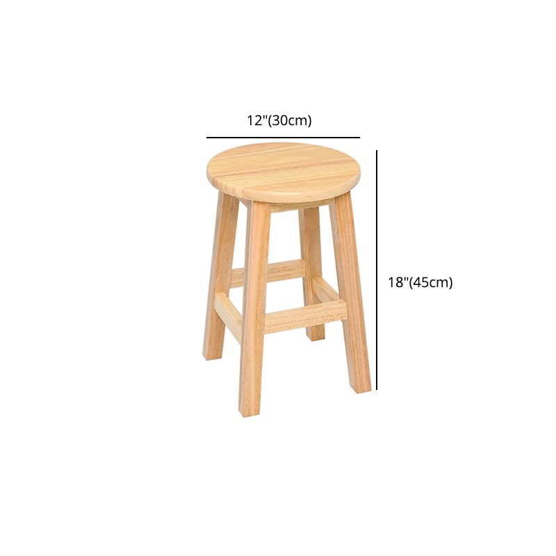 Modern Style Solid Wood Bar Stool with Footrest Living Room Lounge Bar Stool