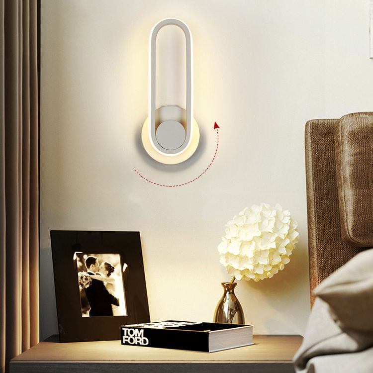 Iluminación moderna de pared ajustable de metal de 1 luces para el dormitorio para el dormitorio