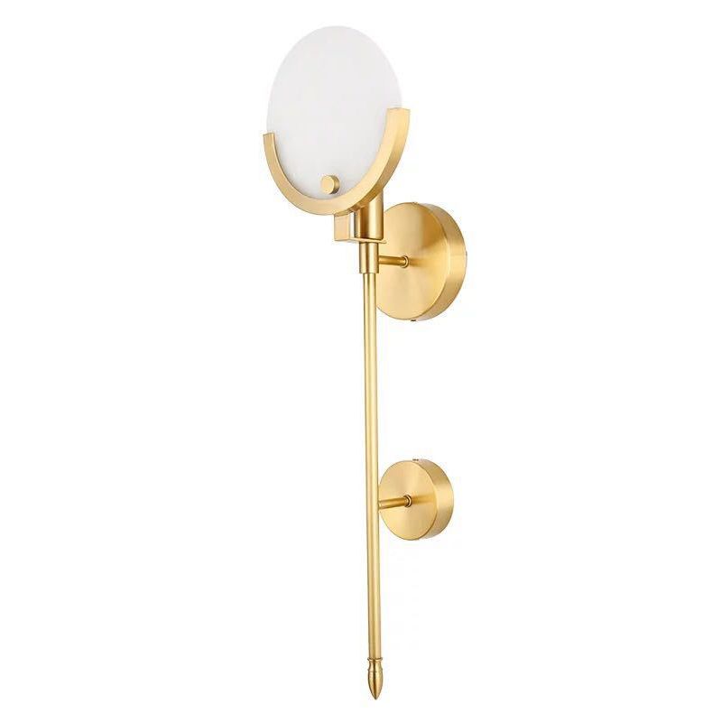 Single Golden Modern Wall Mounted Sconce Shaded Wall Light for Foyer
