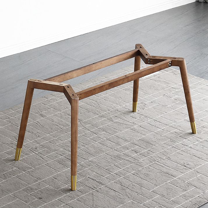 Mesa de comedor rectangular Colección de comedor de piedra con base de madera maciza