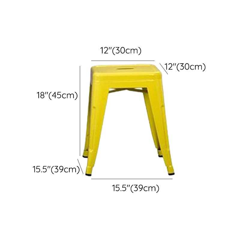 Industrial Style Iron Counter Stool Cafe Bar Stool with Metal Seat