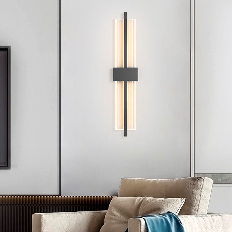 LED indoor decoratie wandbevestiging licht metalen dwarswand sconce in acryl schaduw