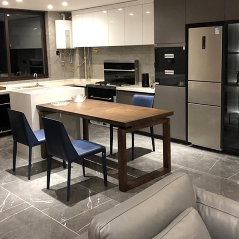 Pine Solid Wood Dining Table Rectangle Modern Dining Table with Sled Base