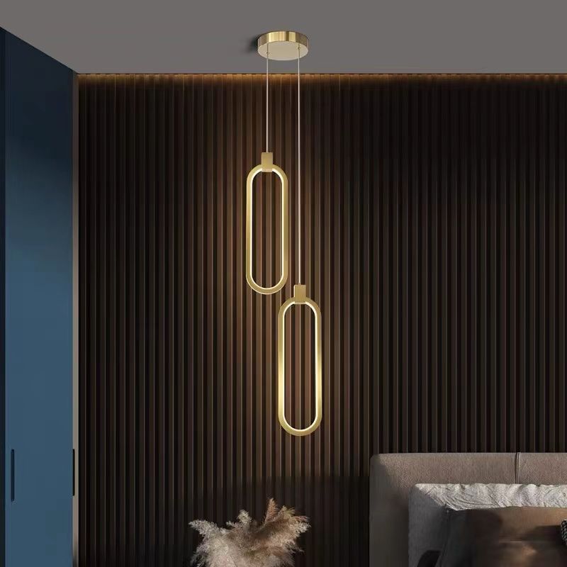 Linear Shape Metal Hanging Lights Modern Style Hanging Light Fixtures