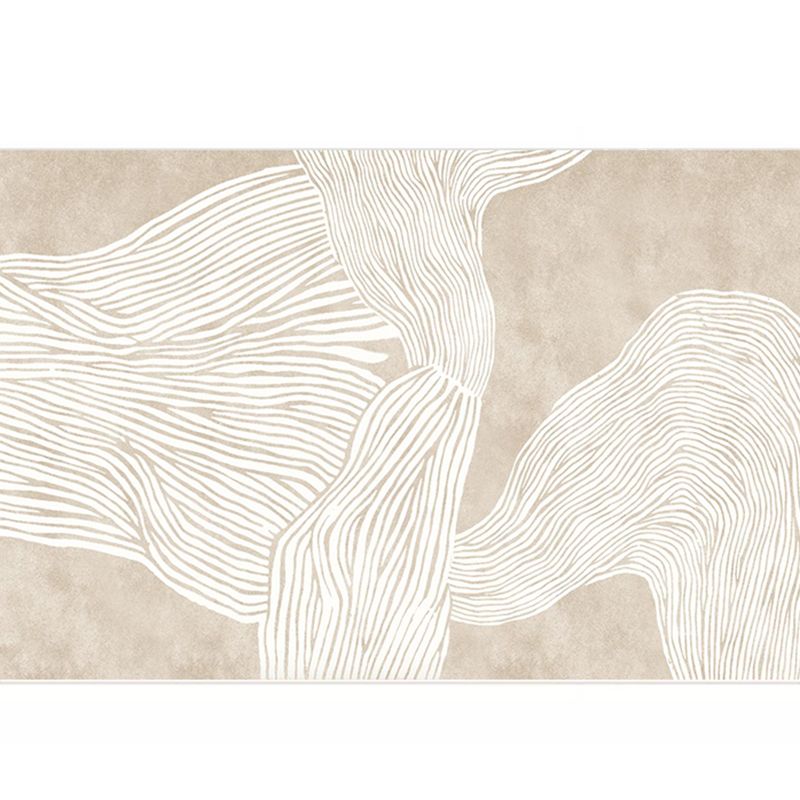 Elegant Solid Color Modern Carpet Polyester Irregular Banded Indoor Rug Stain Resistant Rug for Home Decor