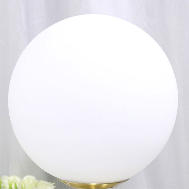 Global Bedside Night Light Opaline Glass 1 Bulb Minimalist Table Light