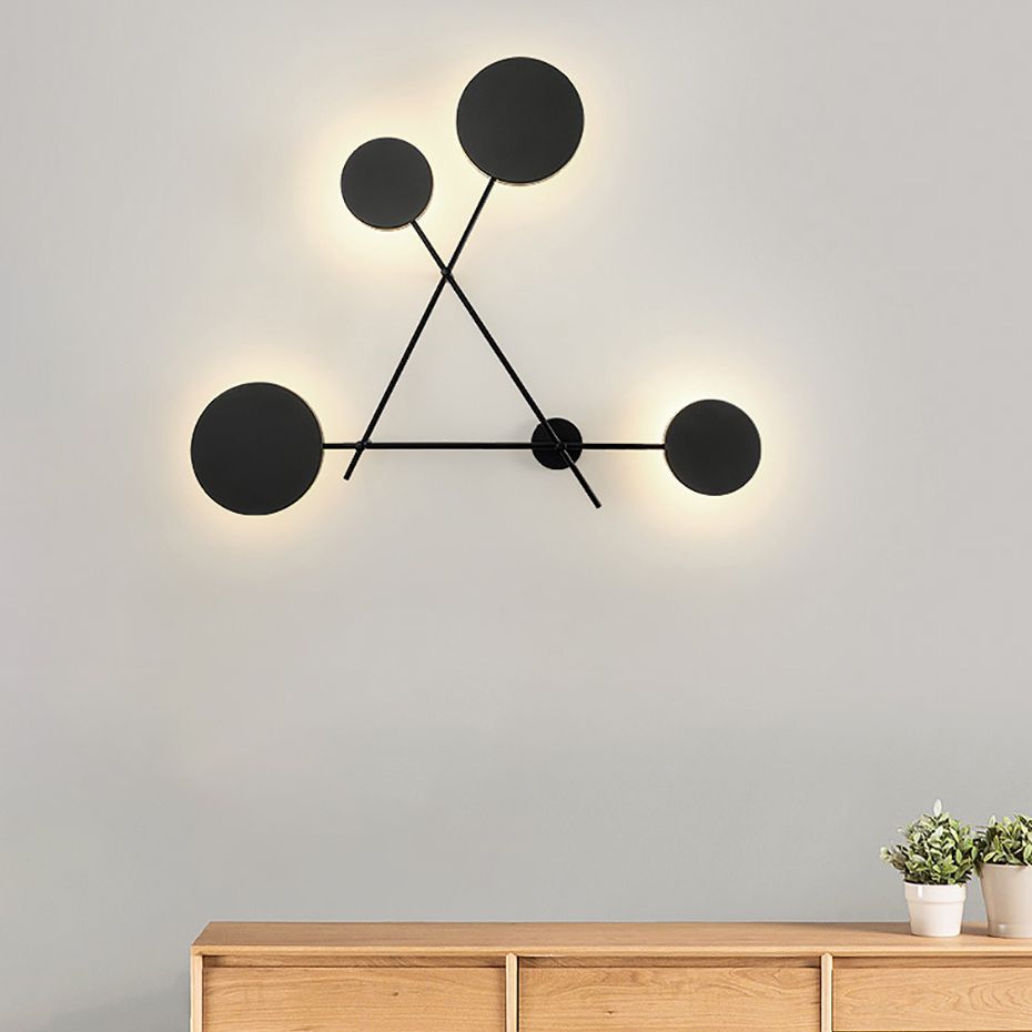 Geometric Sconce Lights Modern Wall Light Fixture Metal 4 Light Wall Sconce Lights