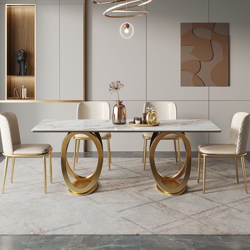 Luxury Sintered Stone Top Dining Set Rectangle 1/2/3/5/7 Pieces Dining Table with Chairs