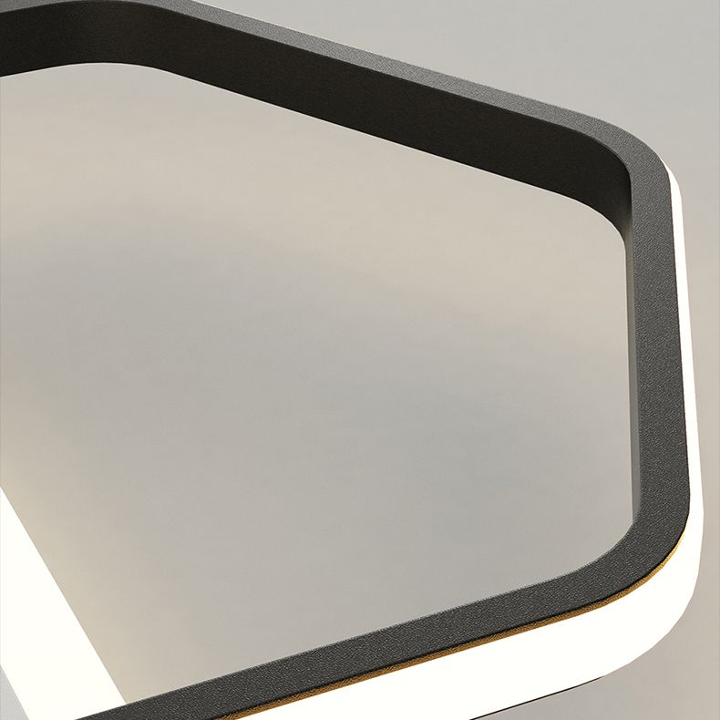 Metal Geometric Shape Flush Ceiling Light Modern 3 Lights Flush Ceiling Light Fixtures