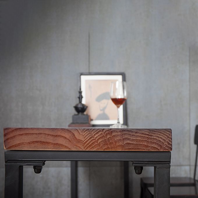 Industrial Style Bar Set 1/5 Pieces Solid Wood Rectangle Pub Dining Set for Indoor