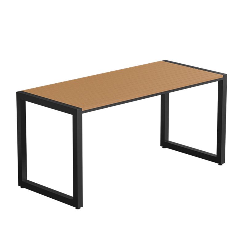 Faux Wood Dining Table Set Contemporary 1/3/5 Pcs Outdoor Dining Set