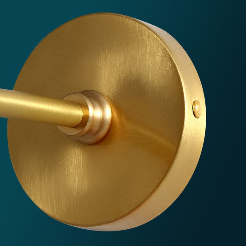 Contemporary Glass Lampshade Wall Sconce One Head Metal Wall Mounted Light Fixture for Living Room