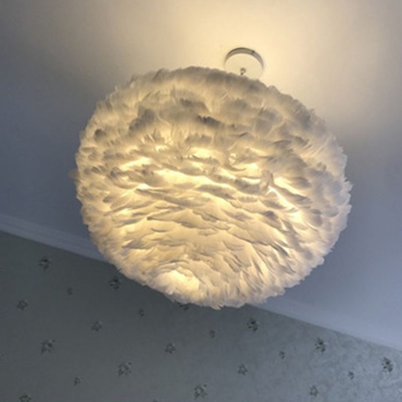 Luci moderne di piuma sospesa per bambini camera da letto per bambini lampadario