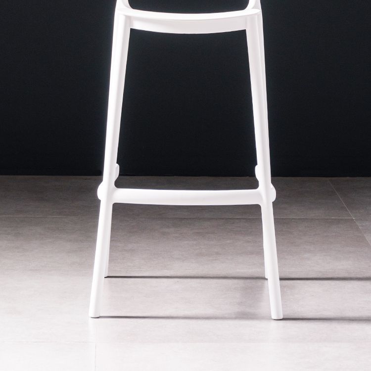 30 inch Plastic Scandinavian Armless Stool Low Back Bar Stool for Kitchen