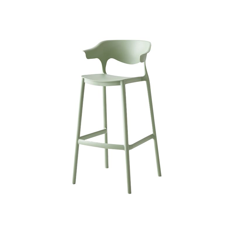 Indoor Plastic Armless Bar Height Stool Industrial Stackable Low Back Bar Stool