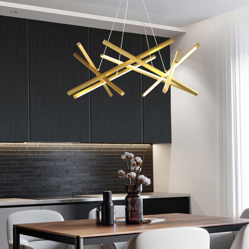 Estilo moderno colgante colgante colgante acrílico lámparas de luz para sala de estar dormitorio