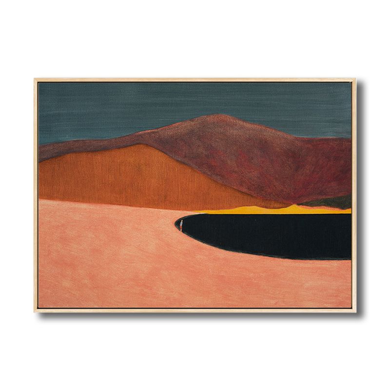 Flat Country Canvas Wall Art Nordic Textured Bedroom Painting in Pastel Color, Multiple Sizes