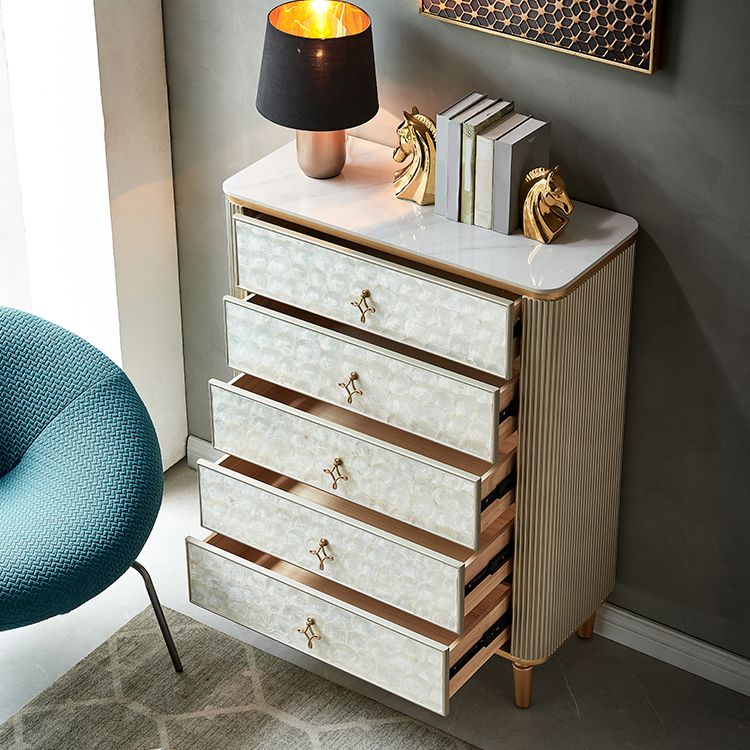 Stone Storage Chest Dresser Modern Storage Chest for Bedroom