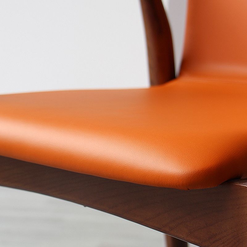 Contemporary Solid Back Kitchen Dining Arm Chair Solid Wood Dining Arm Chair