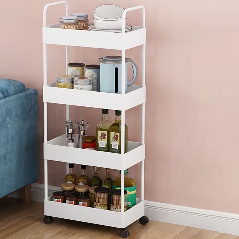 Contemporary Style Bookshelf with Casters Wheel Book Shelf for Home Office Study Room