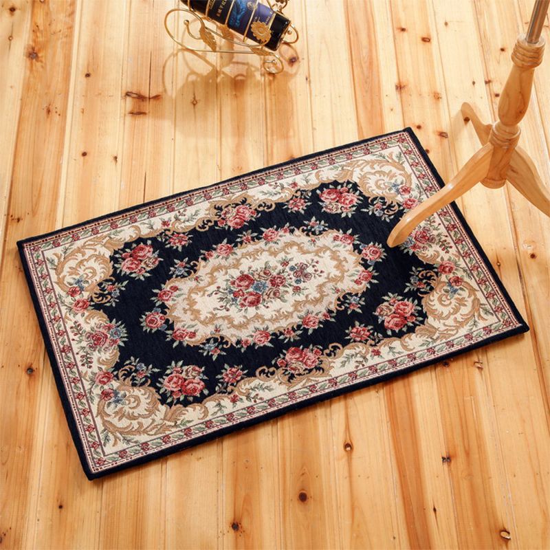 Classy Victoria Area Rug Multi-Color Flower Rug Pet Friendly Washable Anti-Slip Backing Carpet for Door