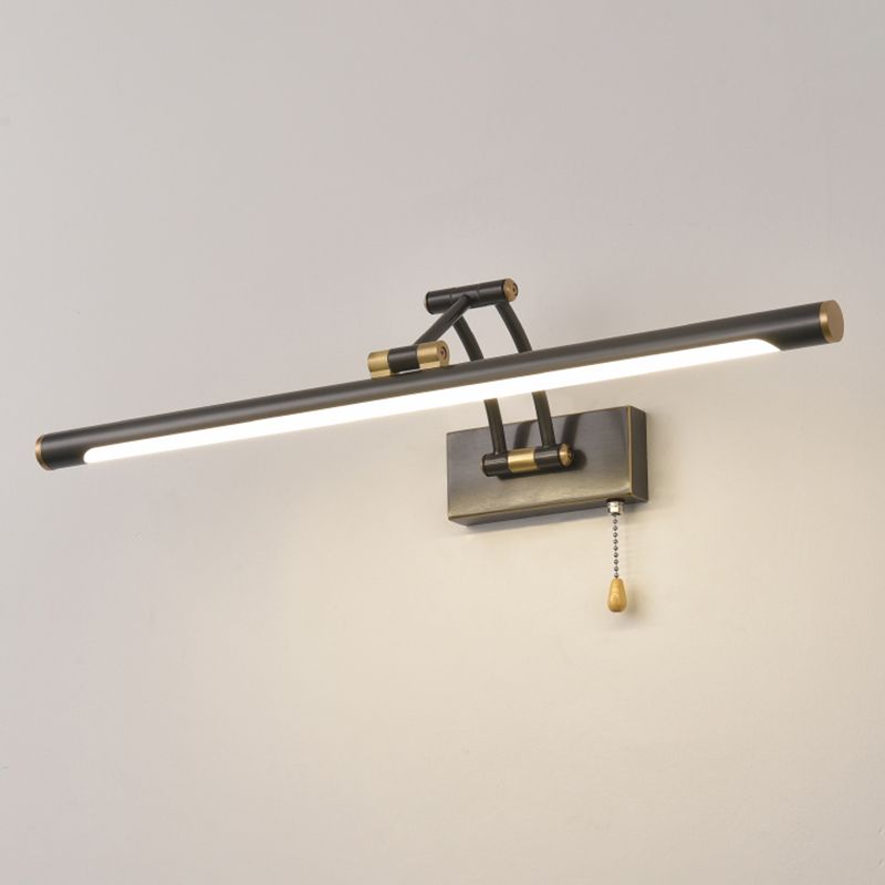 A mediados de siglo Modern Cilíndrico Flush Monte Murón Splecha de tocador de tocador montada en la pared de cobre para el baño