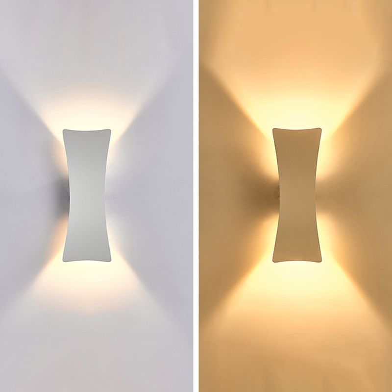 Contemporary Wall Sconce Curve Waterproof Sconce Lighting with Aluminium