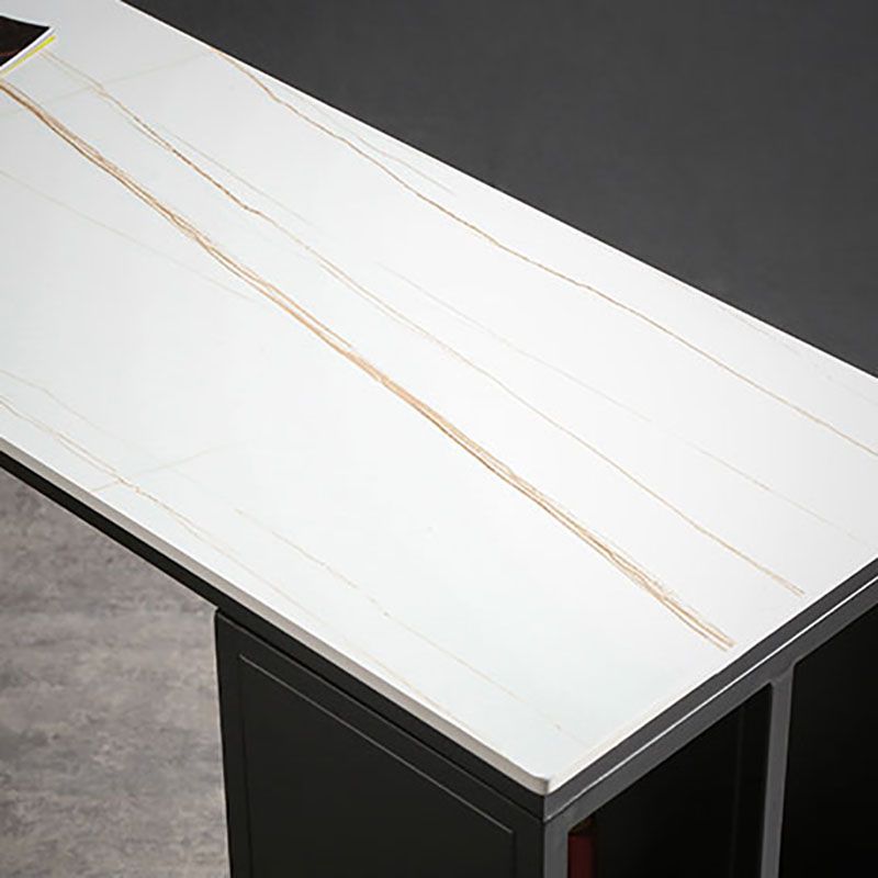 42-inch Height Cocktail Bar Table Industrial Style Metal Base Bar Height Storage Table