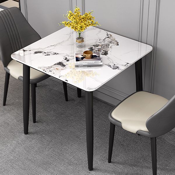 Industrial Square Shape Standard Dining Table Sintered Stone Top Dining Table for Kitchen