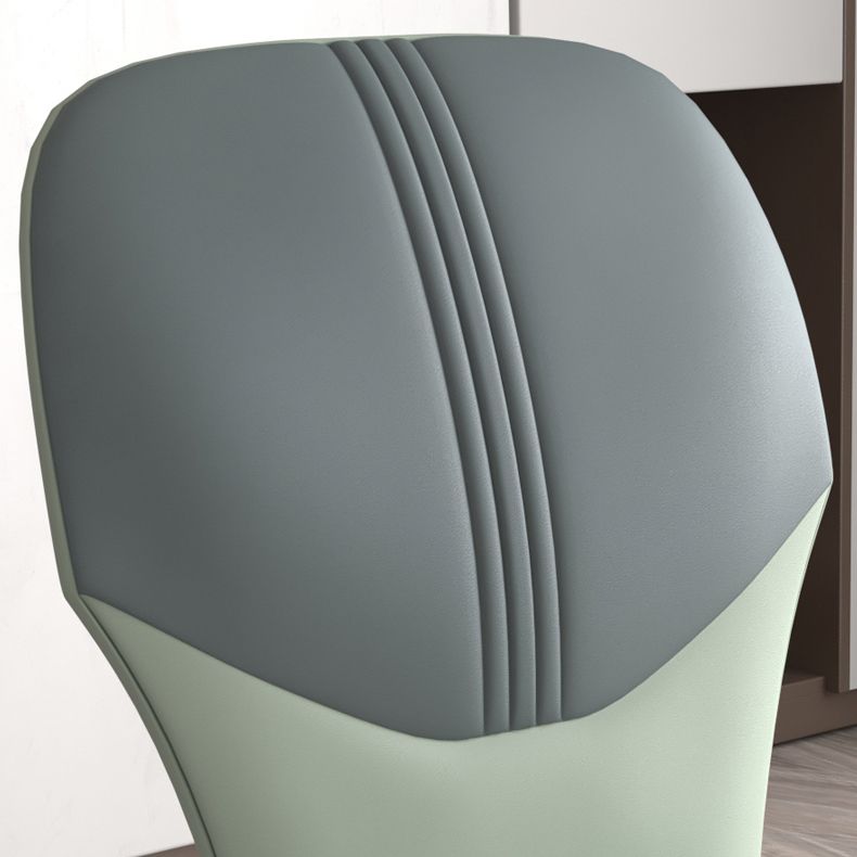 Contemporary Style Metal Dining Chairs Wingback Side Chairs for Kitchen