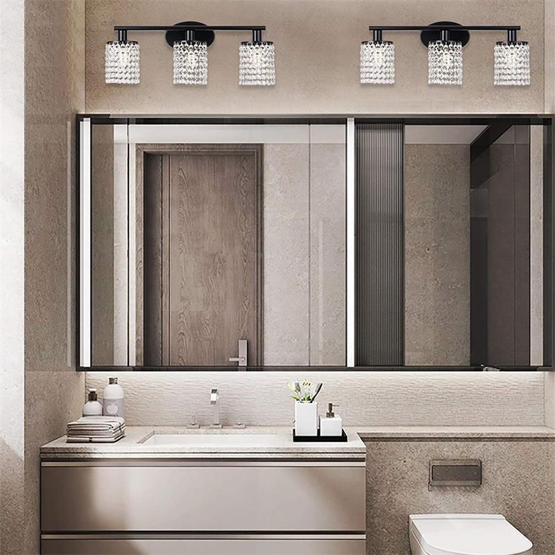 Post Modern Bathroom Vanity Lighting 2 / 3 / 4 - Light Bath Sconce in Black / Sliver