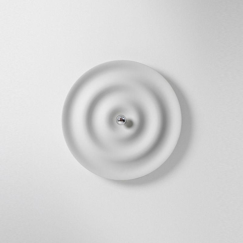 Modern Wall Sconce Ripple Shape Wall Light with Metal Shade for Bedroom