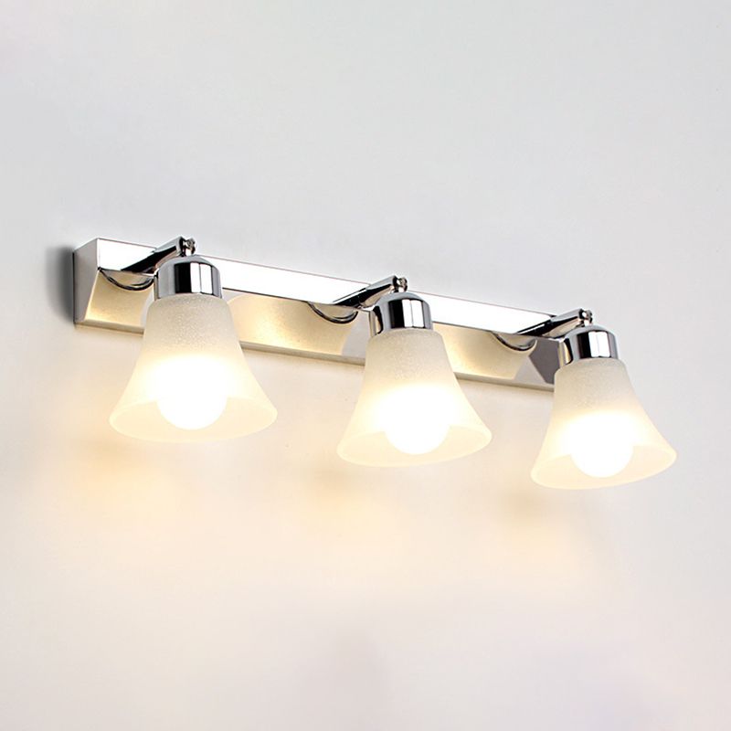 Silver Bell Mirror Lighting Modern Style Stainless Steel Wall Sconce Light Fixture