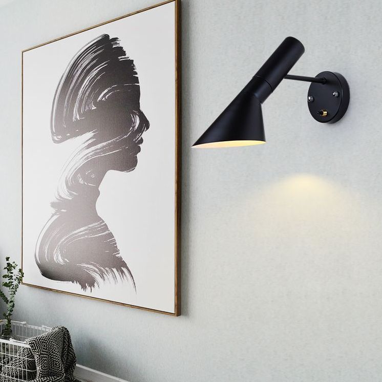 Nordic Simplicity Swing Arm Wall Lights Metallic Sconce Light Fixtures for Bedroom