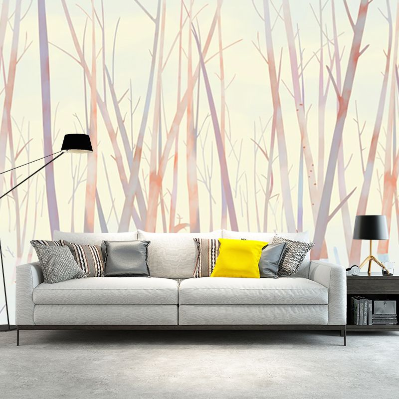 Tree without Leaf Murals Wallpaper Modern Eco-Friendly Fireplace Wall Decor, Full Size