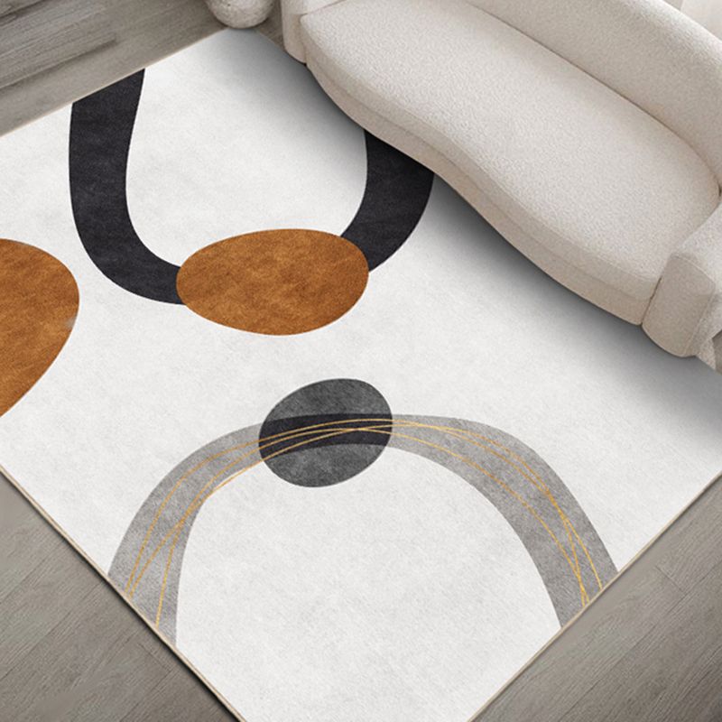 Tapis d'intérieur moderne mélangé de couleurs, bloc de couleurs en Polyester, avec support antidérapant, pour la décoration de la maison