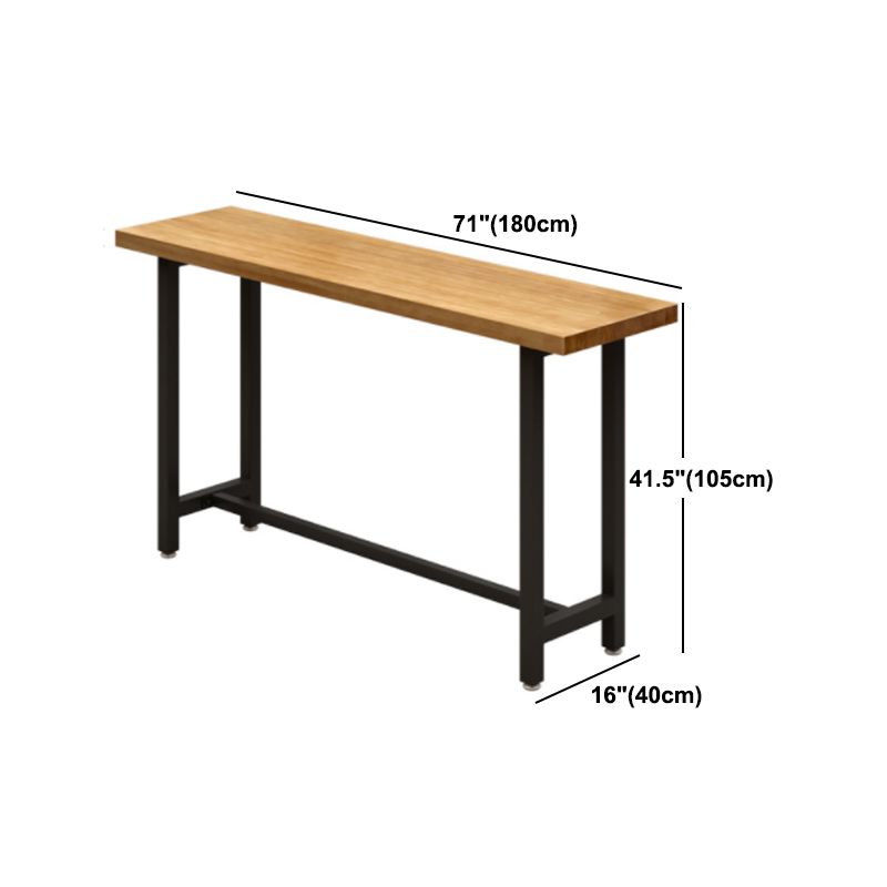 Modern Bar Table Set 1/7 Pieces Rectangle Pine Wood Counter Table for Shop