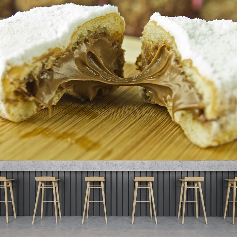 Customized Dessert Mural Wallpaper Commerce Shop Decoration, Mildew Resistant