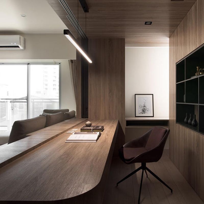 Modern Rectangle Island Lamps 1-Head Restaurant Pendant Light Fixtures with Acrylic Shade