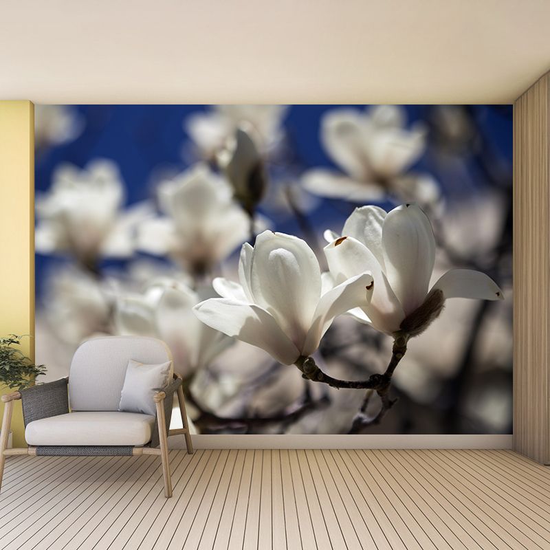 Contemporary Magnolia Wall Mural Moisture Decorative Eco-friendly for Home Decor
