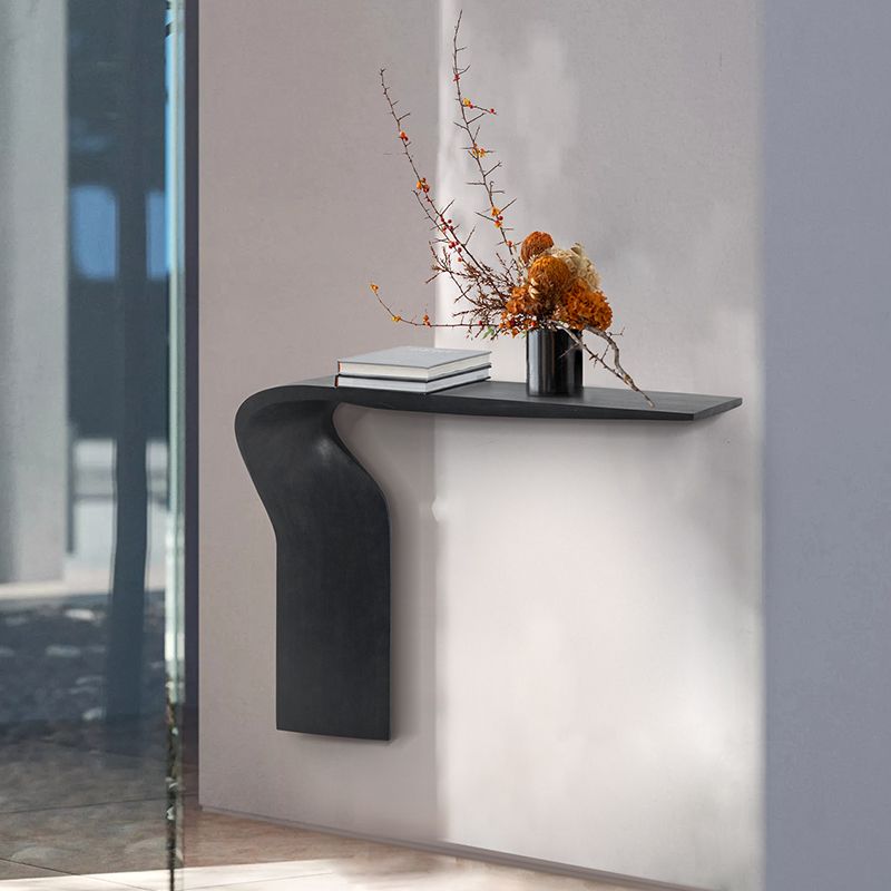 Rectangle Shape Contemporary Console Table Black Wood Console Sofa Table