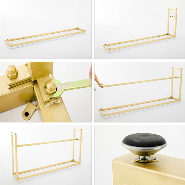 Glam 1/2/5/9 Pieces Bar Table Set Rectangle Bar Table with High Metal Stools for Home